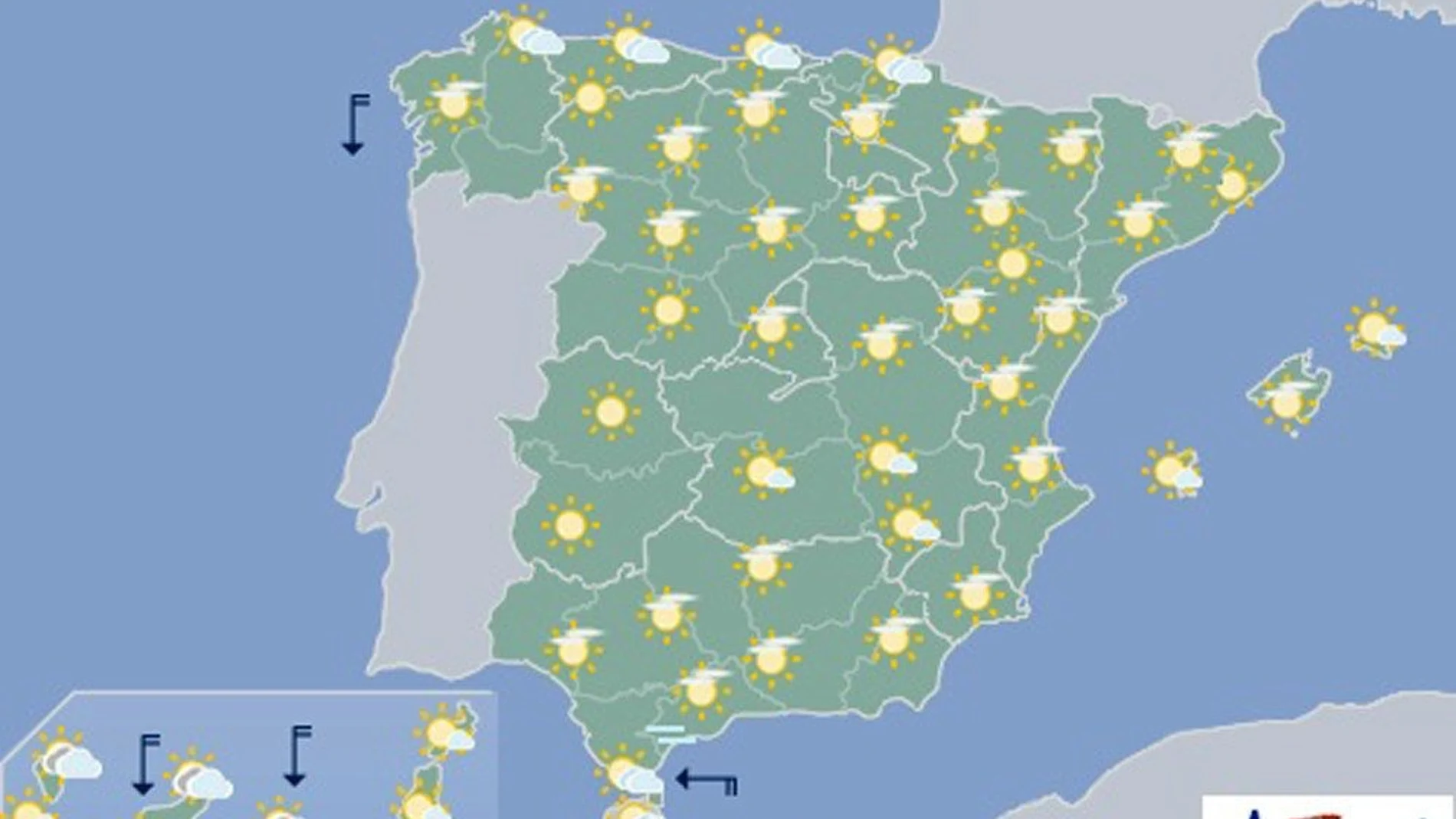 Las temperaturas aumentan en casi toda la Península y no descenderán hasta el martes