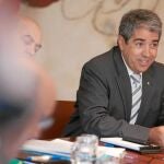 Homs, en una de las reuniones del gobierno de Artur Mas en el Palau de la Generalitat
