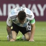 Messi desolado tras perder ante Francia/Foto: Ap