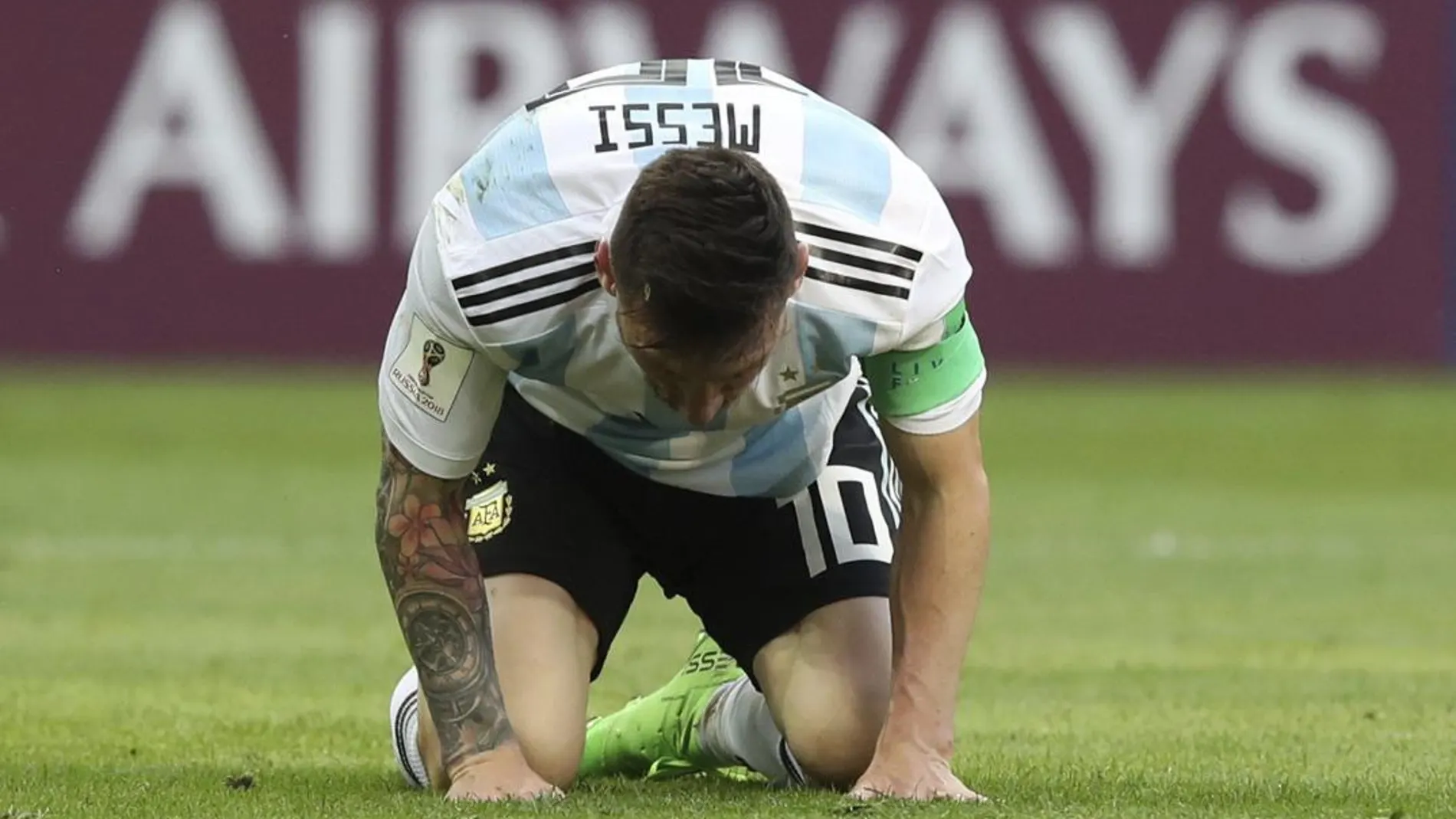 Messi desolado tras perder ante Francia/Foto: Ap