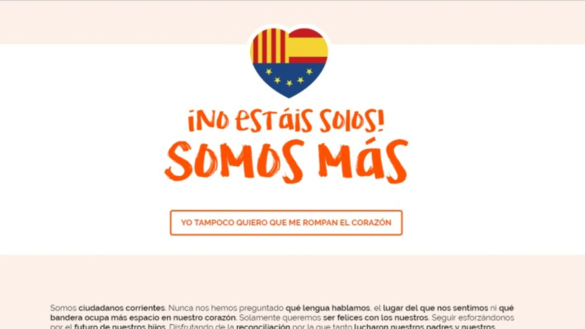 Campaña lanzada por Ciudadanos en apoyo a los catalanes no independentistas