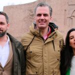 Abascal junto a Ortega Smith y Monasterio. Foto: Cipriano Pastrano