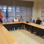 El consejero Francisco Jódar, ayer con representantes de PP, PSOE y Cs