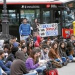 Protesta de los universitarios catalanes en 2019
