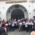 Protesta de padres en la escuela infantil de San Jerónimo de Sevilla