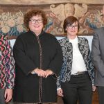 María Josefa García Cirac, Carmen Fernández Juncal, Rosario Martín Ruano y Daniel Hernández Ruipérez