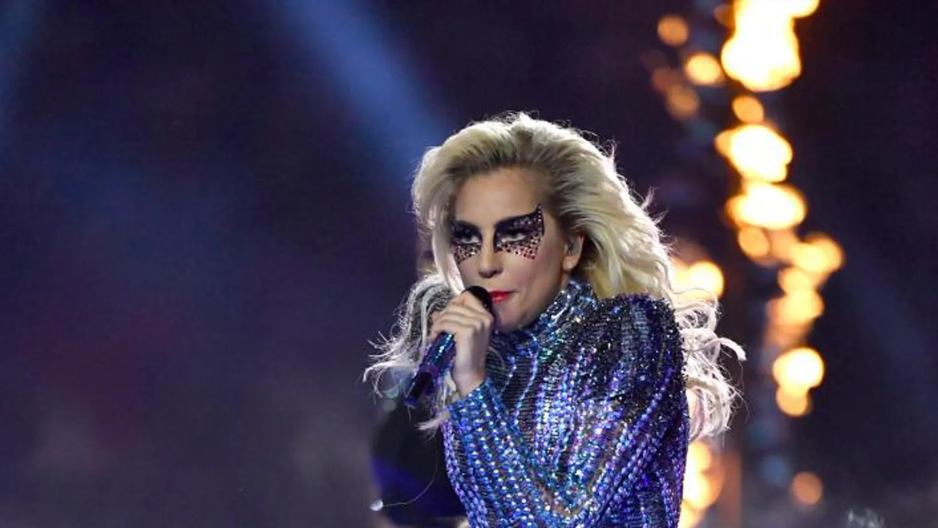 Imagen de archivo de Lady Gaga durante su actuación en la Super Bowl del pasado año