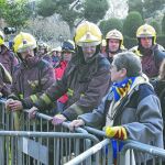 Una imagen de archivo de una protesta de los Bomberos de la Generalitat ante el Parlament