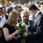 Mariano Rajoy con la presidenta del Congreso, Ana Pastor, y el ministro del Interior, Juan Ignacio Zoido