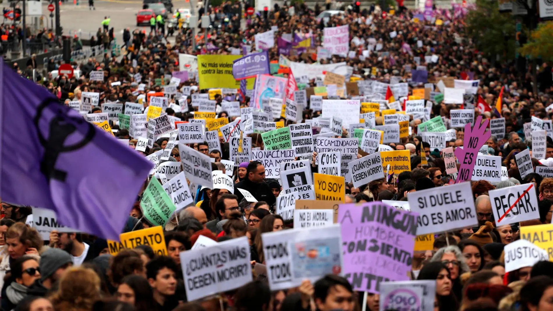 Manifestación contra la violencia de género