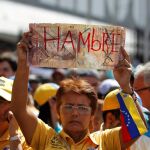 Protesta en Caracas de los seguidores de la coalición opositora