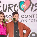 Amaia y Alfred, en el encuentro con los medios tras ser elegidos representantes de España en Eurovisión