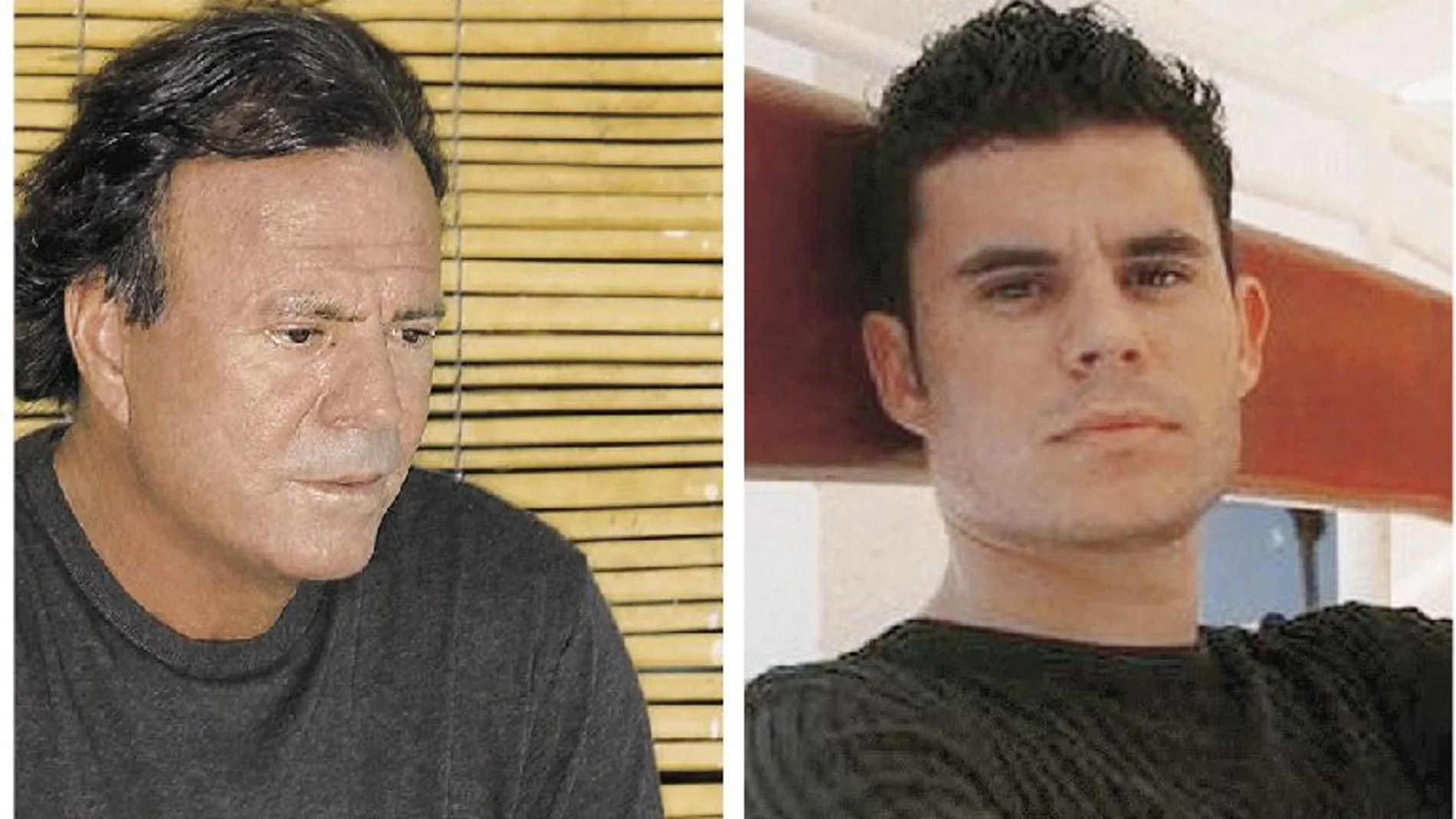 Julio Iglesias, a la izquierda, y Javier Santos, presunto hijo del cantante