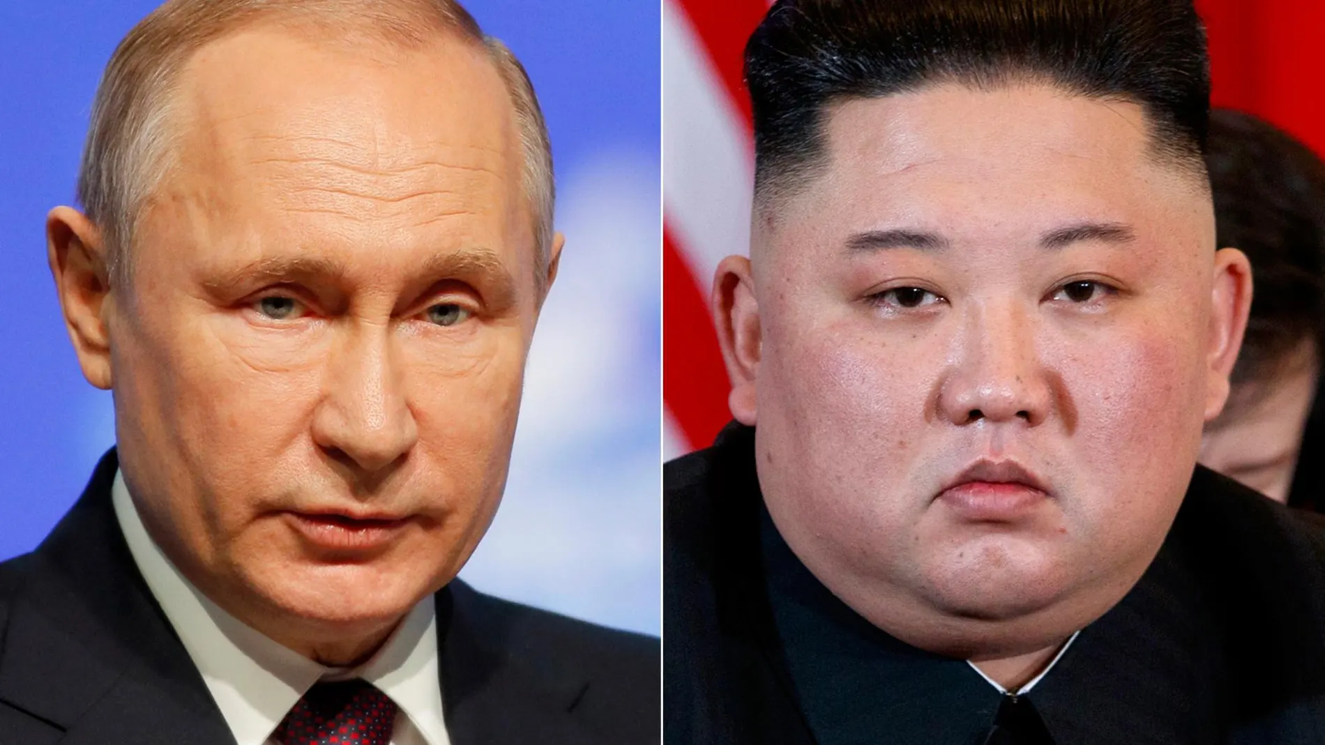El presidente ruso Vladimir Putin y el líder norcoreano Kim Jong-un