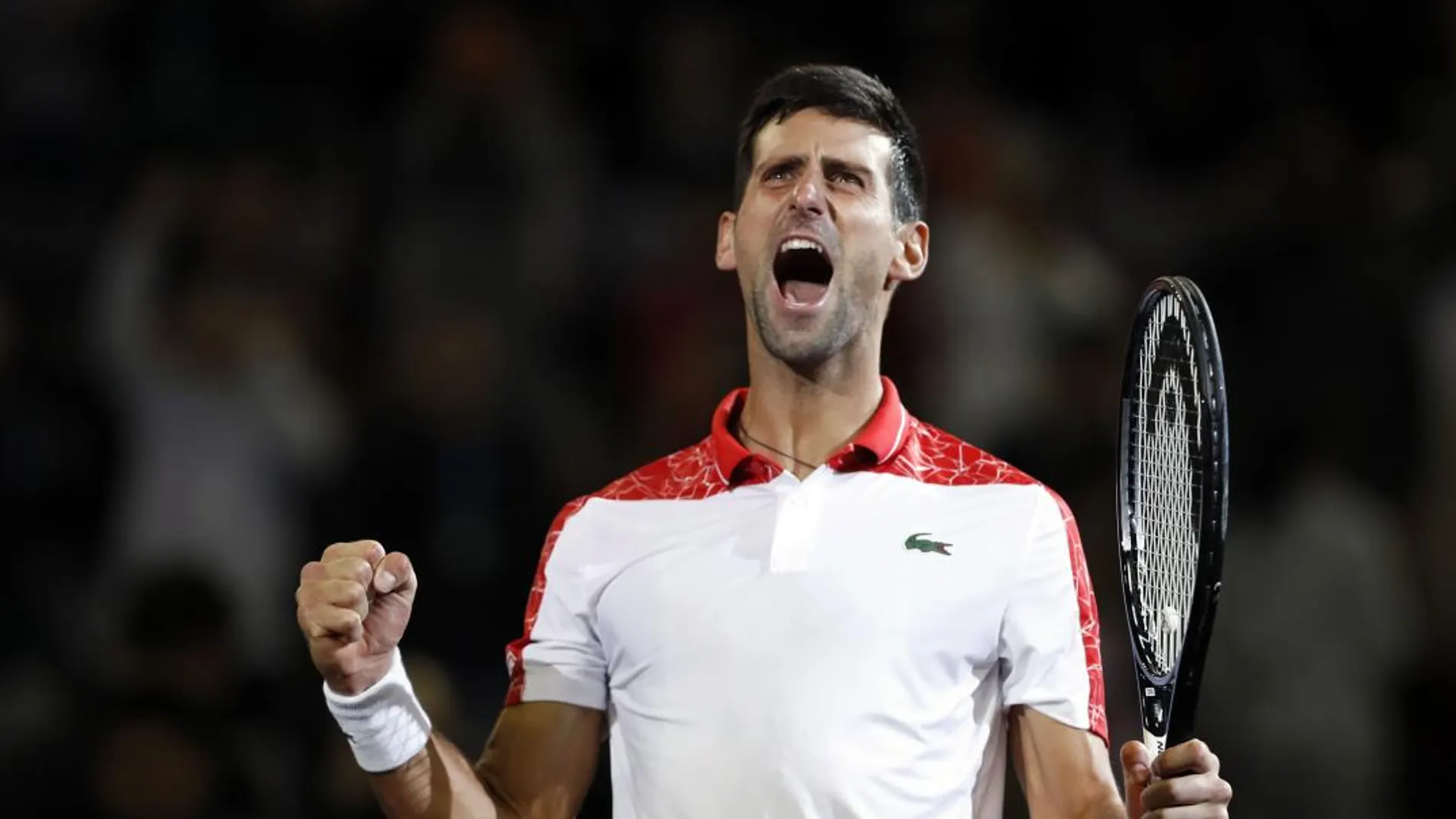 El serbio Novak Djokovic celebra el triunfo