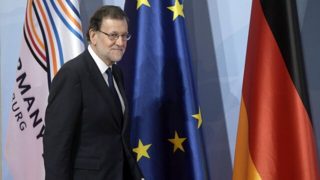El presidente del Gobierno español, Mariano Rajoy, a su llegada a la cumbre de líderes de estado y gobierno del G20, en Hamburgo (Alemania)