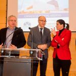 El presidente en funciones de las Cortes, Ramiro Ruiz Medrano, presenta la jornada junto a Ana Sánchez, Belén Rosado, Carlos Chávez y Óscar Reguera