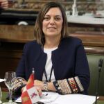 La consejera Milagros Marcos en el transcurso del Consejo Consultivo de Política Comunitaria