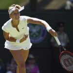 Fotografía de archivo fechada el 30 de junio de 2015 que muestra a la tenista checa Petra Kvitova
