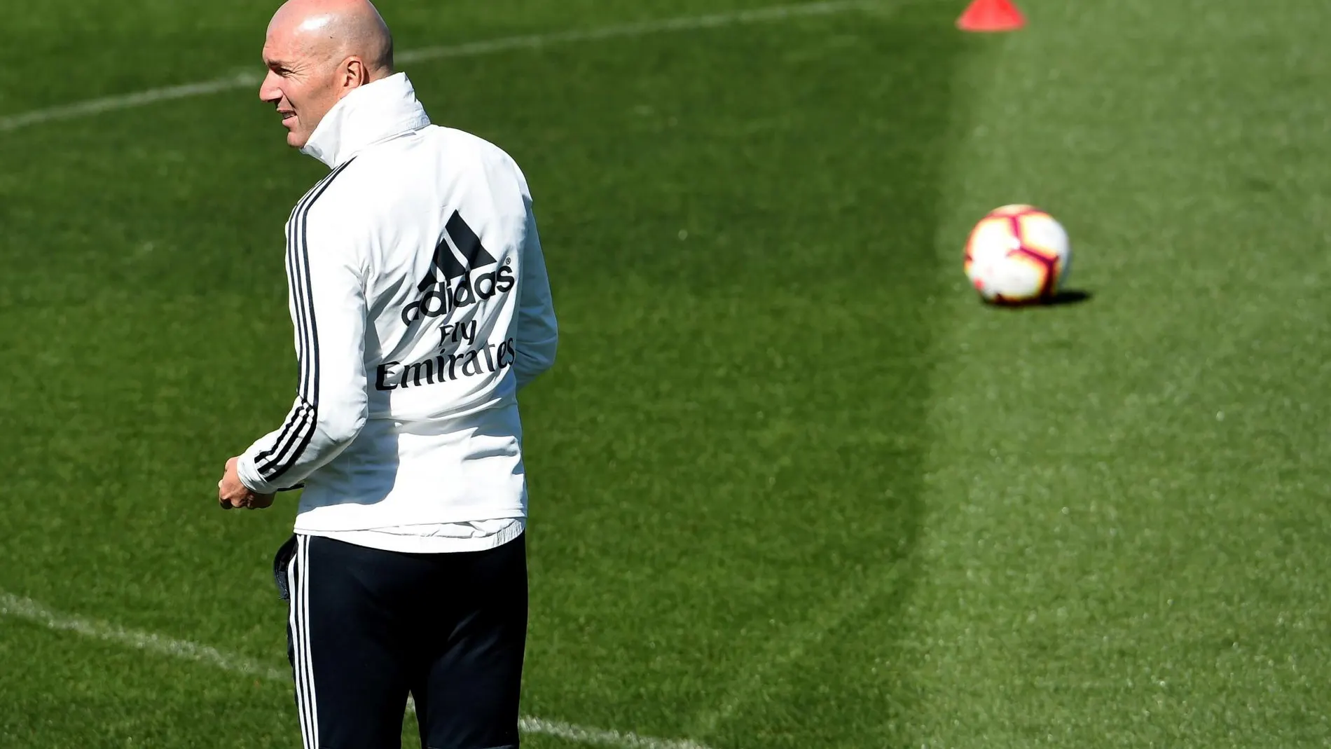 Zidane, en el entrenamiento