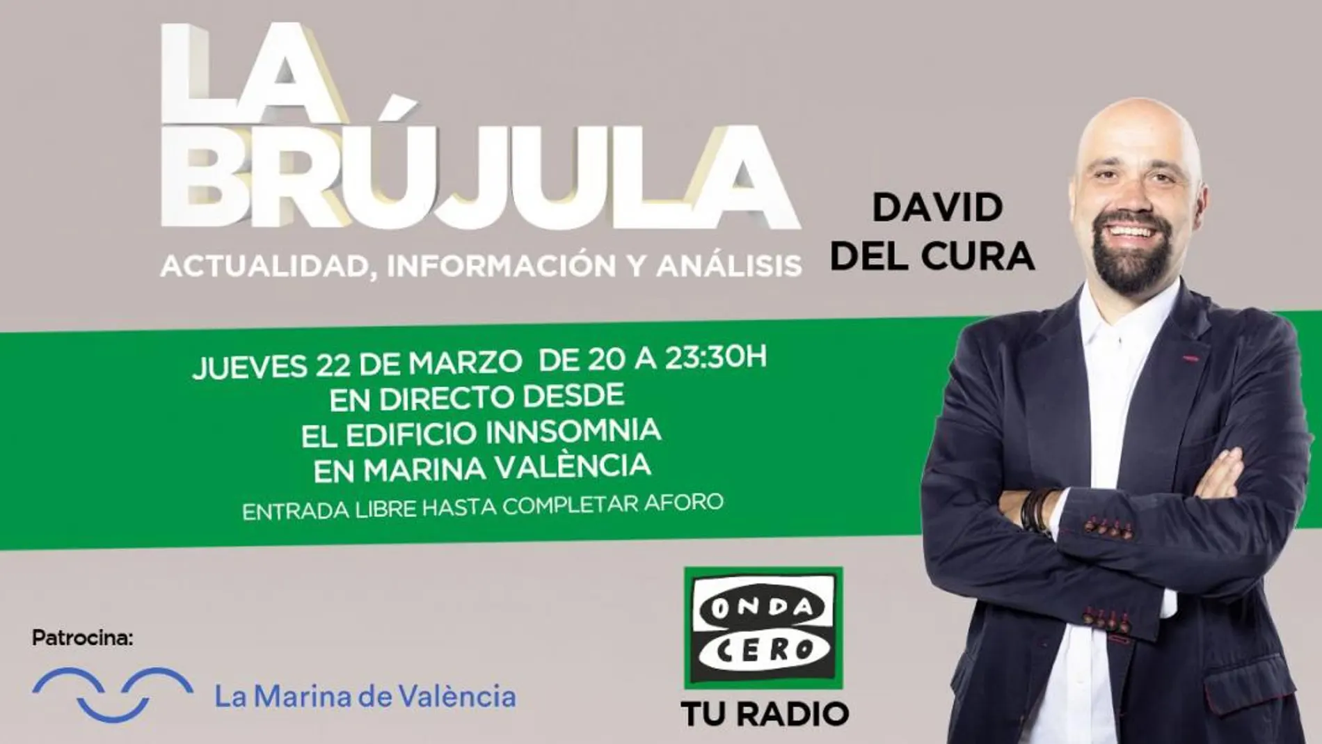 David del Cura y su equipo harán “La Brújula” esta noche en Valencia