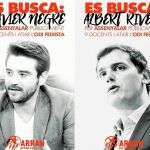 Carteles de "Se busca"contra Javier Negre y Albert Rivera