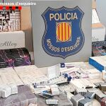 Los Mossos se han incautado de 57.300 dosis de medicamentos ilegales y dopantes que tendrían un valor de 93.000 euros en el mercado