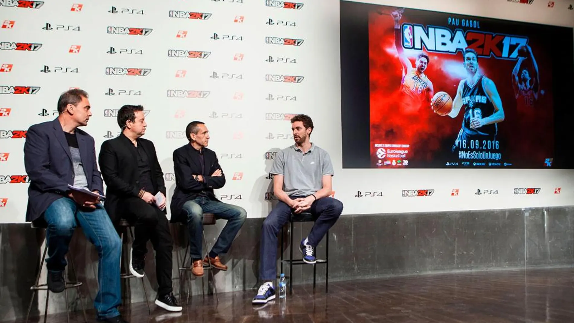 Pau Gasol máximo protagonista en la presentación española de NBA 2K17