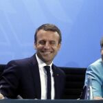 Mariano Rajoy junto al presidente francés, Emmanuel Macron (2i); la canciller alemana, Angela Merkel (c); el primer ministro de Holanda, Mark Rutte (2d) el pasado mes de junio.