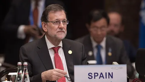 Mariano Rajoy, durante la ceremonia de apertura de la cumbre del G20 hoy en Hangzhou.