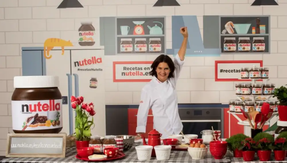 Samantha Vallejo-Nágera ha sido la conductora excepcional del taller de recetas que Nutella ha ofrecido en el Consulado Italiano de Madrid.