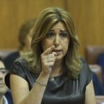 Susana Díaz, ayer en el Parlamento andaluz