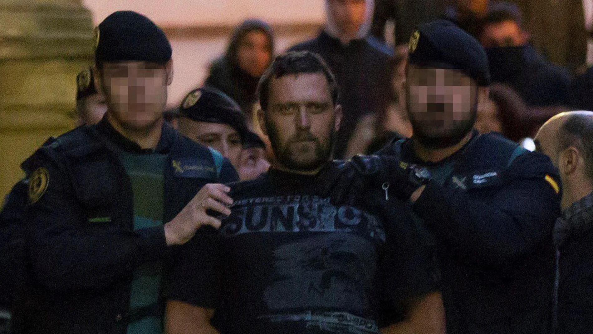 Norbert Feher a su salida de los juzgados de Alcañiz (Teruel)
