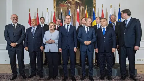 Foto de familia de los líderes de Europa Central y del Este