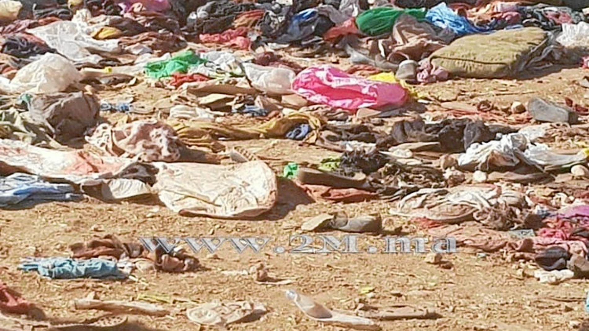 Imagen posterior a la estampida humana en el mercado de Sidi Bulaalam