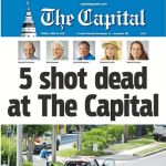 La portada de la edición de ayer titulada «Matan a cinco personas en el Capital»