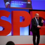 El líder socialdemócrata, Martin Schulz, durante el Congreso Extraordinario