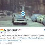 IU propone hacer con los restos de Franco «lo mismo que se hizo con Carrero Blanco»