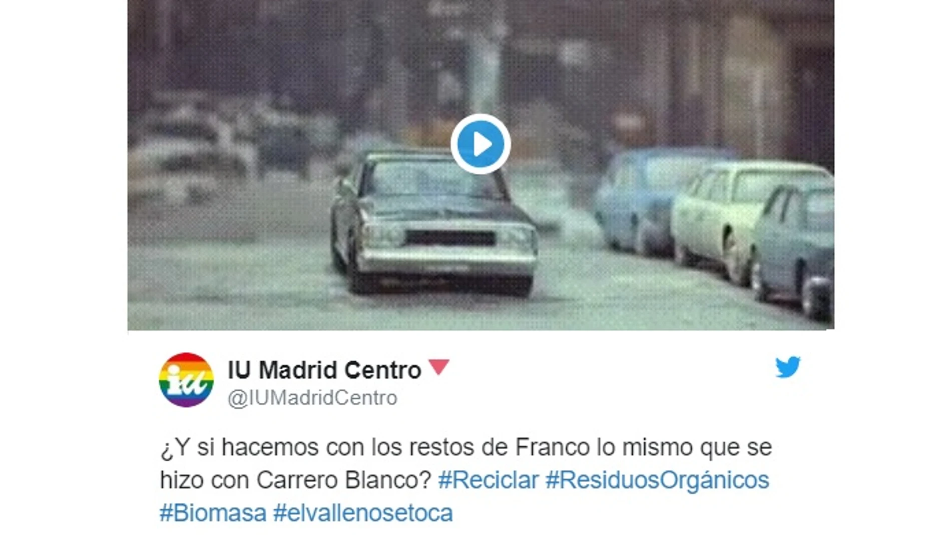 IU propone hacer con los restos de Franco «lo mismo que se hizo con Carrero Blanco»