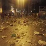  Mar de plástico en la Puerta del Sol tras la fiesta