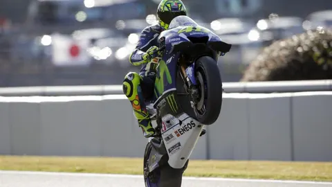 El piloto italiano de MotoGP del equipo Yamaha Valentino Rossi