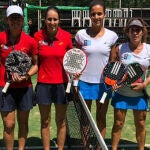 Partido del Mundial de Lucía Sainz y Gemma Triay