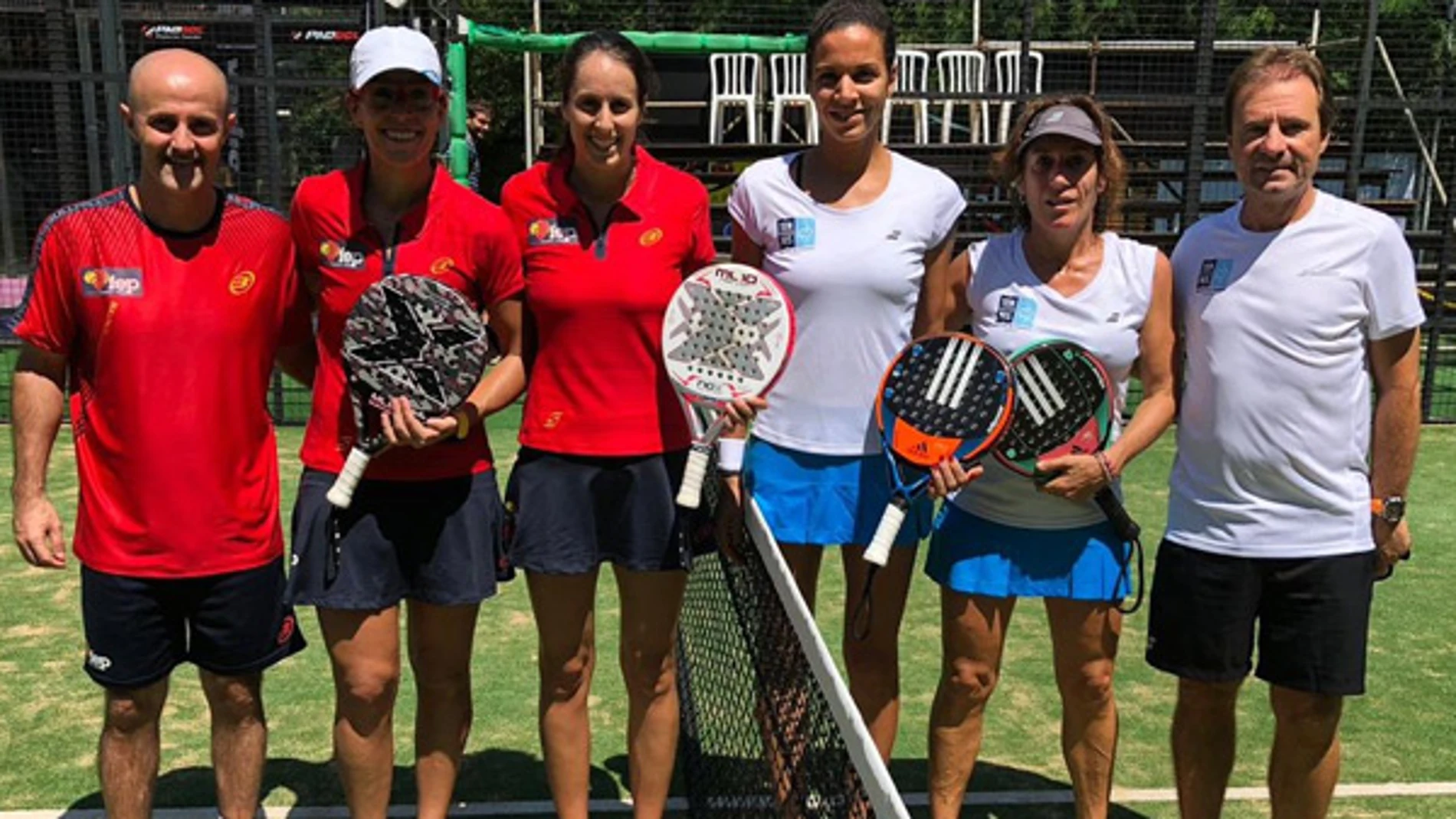 Partido del Mundial de Lucía Sainz y Gemma Triay