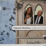 La presidenta de la Diputación de Palencia, Ángeles Armisén, junto al pregonero, José María Pérez Peridis