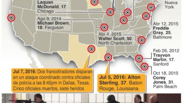 Un ex marine mata a tres policías en EEUU