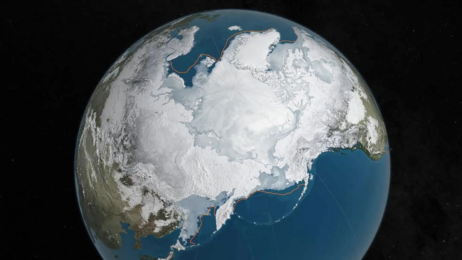 La masa de hielo del Ártico, vista desde el espacio
