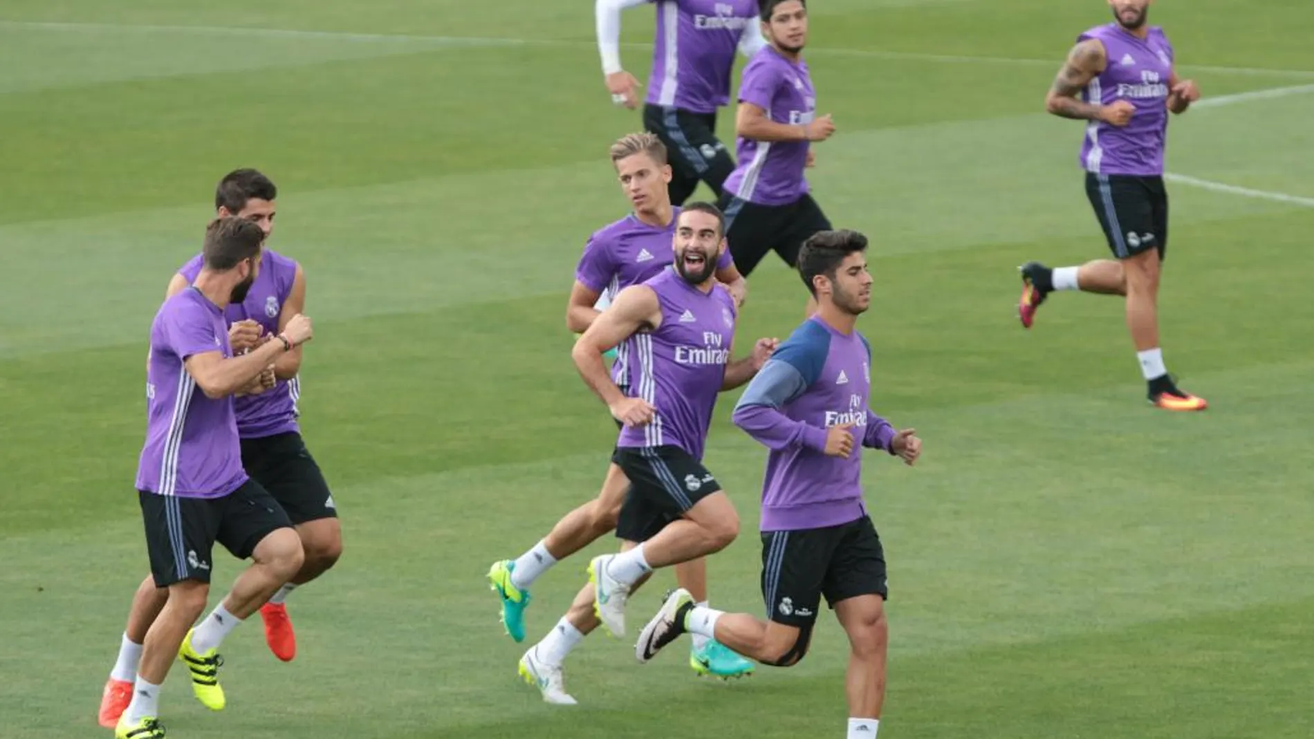 El Real Madrid durantre una sesión de entrenamiento