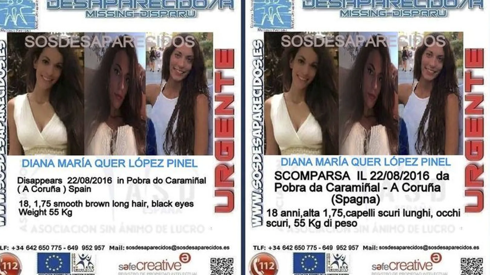 Imagen de los carteles en inglés e italiano distribuidos por Europa
