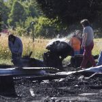 Una capilla católica calcinada tras un ataque en Cunco, región de la Araucanía