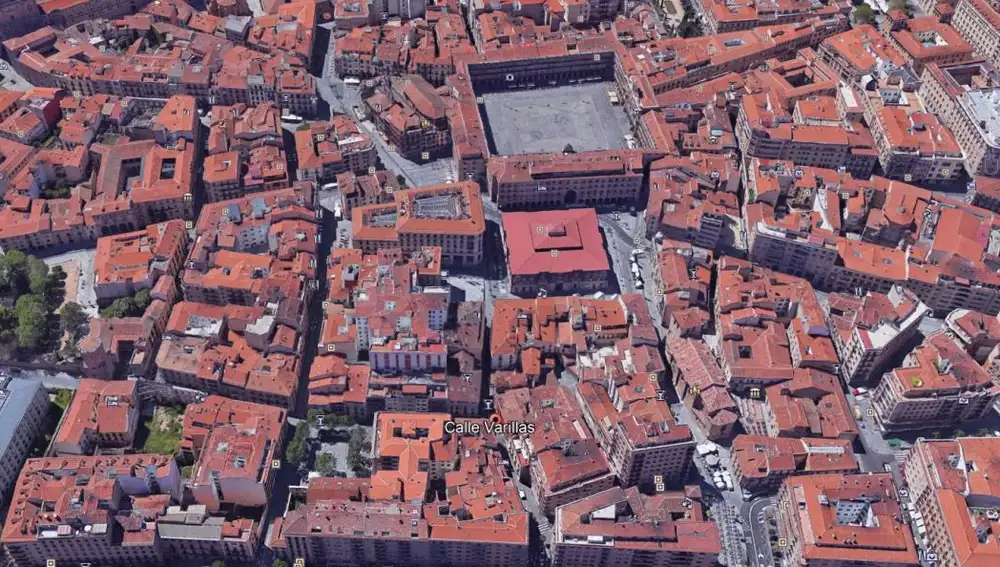 Vista de pájaro de la plaza mayor de Salamanca